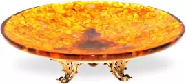 Конфетница из янтаря низкая