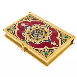 Коран украшенный "Солнце" с малахитом и лазуритом, Златоуст