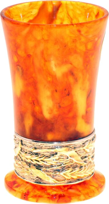 Vodka glass made of amber "Wheat"
