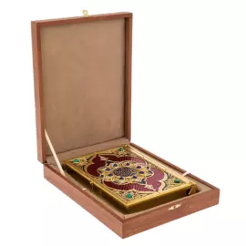 Коран украшенный "Солнце" с малахитом и лазуритом, Златоуст