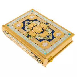 Библия объемная "Вера" с лазуритом, Златоуст