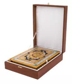 Библия объемная "Вера" с лазуритом, Златоуст