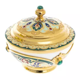 Набор чайный "Чаепитие" с самоваром, на 6 персон, Златоуст