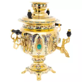 Набор чайный "Чаепитие" с самоваром, на 6 персон, Златоуст