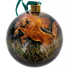 Набор елочный шаров "Конёк-горбунок" 3 шт, Федоскино