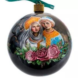 Набор елочный шаров "Конёк-горбунок" 3 шт, Федоскино