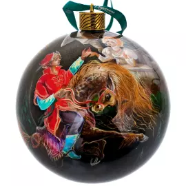 Набор елочный шаров "Конёк-горбунок" 3 шт, Федоскино
