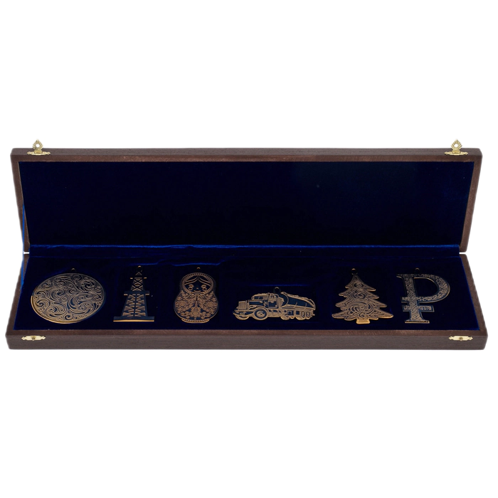 Set of Christmas tree toys "Exchange" 5 pcs, Zlatoust