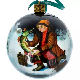 Набор ёлочных шаров "По щучьему велению" 3 шт, Федоскино