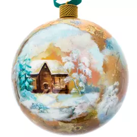 Набор ёлочных шаров "Зимний" 3 шт, Федоскино