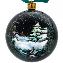 Набор ёлочных шаров "Зимний" 3 шт, Федоскино