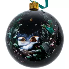 Набор ёлочных шаров "Зимний" 3 шт, Федоскино