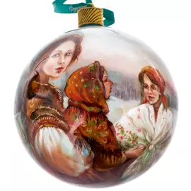 Набор ёлочных шаров "Снегурочка" 3 шт, Федоскино