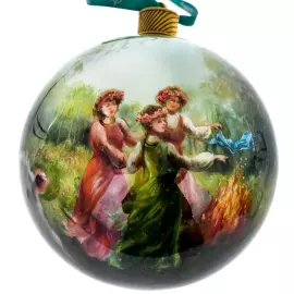 Набор ёлочных шаров "Снегурочка" 3 шт, Федоскино