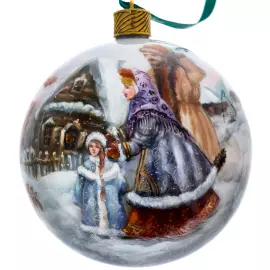 Набор ёлочных шаров "Снегурочка" 3 шт, Федоскино