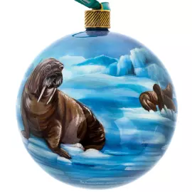 Набор ёлочных шаров "Русский север" 2 шт, Федоскино