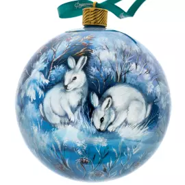 Набор ёлочных шаров "Русский север" 2 шт, Федоскино