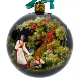 Набор ёлочных шаров "Гуси-лебеди" 2 шт, Федоскино