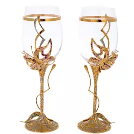 Набор фужеров "Бабочки" на 2 персоны, Златоуст