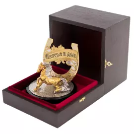 Статуэтка "Подкова с лошадью" Златоуст