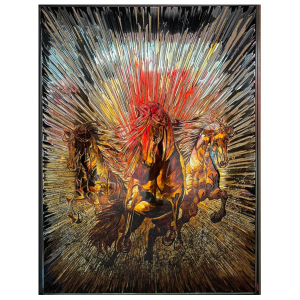 Декоративное панно "Тройка лошадей"