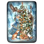 Шкатулка "Волшебная зима" Юрьева, Федоскино