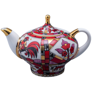 Чайник заварочный фарфоровый "Новгородский. Красный конь"