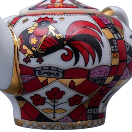 Чайник заварочный фарфоровый "Новгородский. Красный конь"