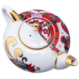 Чайник заварочный фарфоровый "Новгородский. Красный конь"