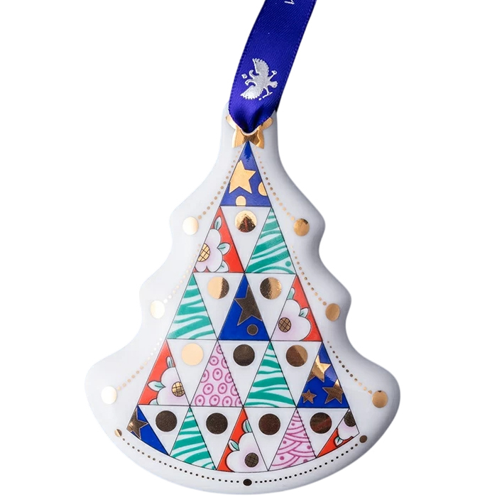 Набор елочных фарфоровых игрушек "Ёлки-иголки" 3 шт