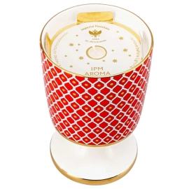 Свеча ароматическая с подсвечником "Скарлетт. Аромат Ваниль-Пачули"