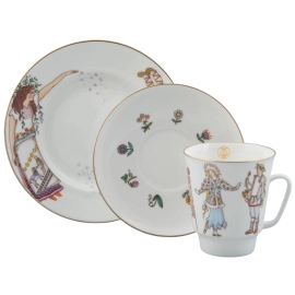 Пара чайная фарфоровая "Майская. Опера Снегурочка"