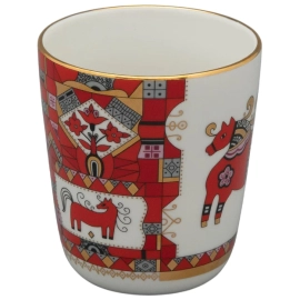 Пара чайная фарфоровая "Колокол. Красный конь"