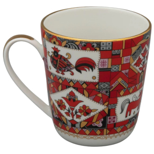 Набор чайный фарфоровый "Колокол. Красный конь" на 6 персон