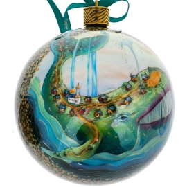 Набор ёлочных шаров "Конек-Горбунок" 3 шт, Федоскино