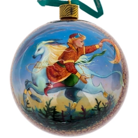 Набор ёлочных шаров "Конек-Горбунок" 3 шт, Федоскино