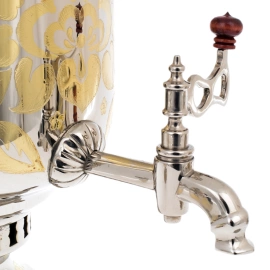 Набор чайный "Цветочек" с самоваром, 5 литров