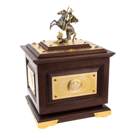 Сейф украшенный "Георгий Победоносец" большой, Златоуст