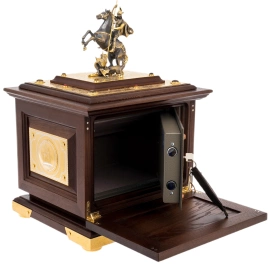 Сейф украшенный "Георгий Победоносец" большой, Златоуст