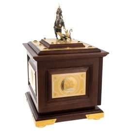 Сейф украшенный "Георгий Победоносец" большой, Златоуст