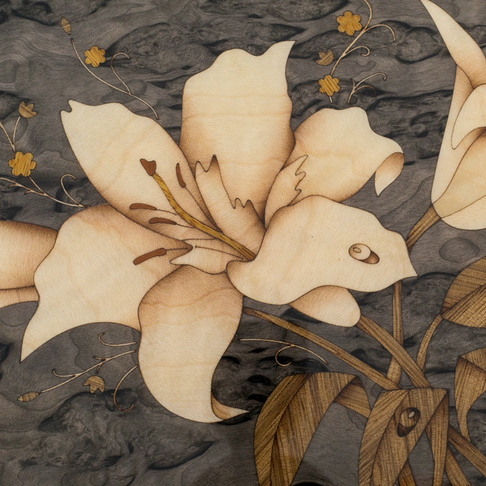 Casket made of tinted Karelian birch "Lily"