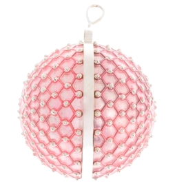 Набор подарочный новогодний "Розовый" с шаром, ложечкой и ситечком для чая