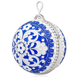 Набор подарочный новогодний "Зимний" с шаром, игрушкой и брелоком