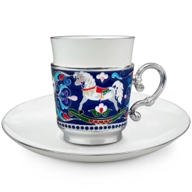 Coffee pair "Horse" with a Christmas tree toy