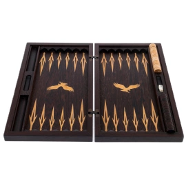 Backgammon made of wenge and maple "Eagle of Victory"