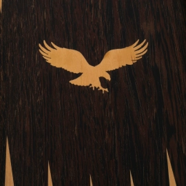 Backgammon made of wenge and maple "Eagle of Victory"