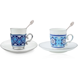 Кофейный набор "Снежинки" на 2 персоны