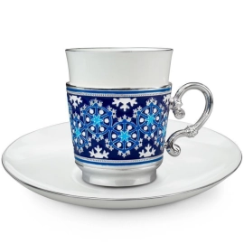 Кофейный набор "Снежинки" на 2 персоны