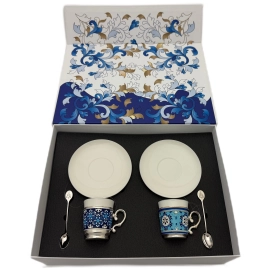 Кофейный набор "Снежинки" на 2 персоны