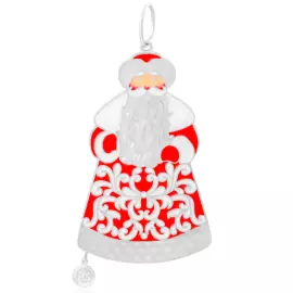 Набор серебряных елочных игрушек "Новый год" 5 шт